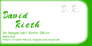 david rieth business card